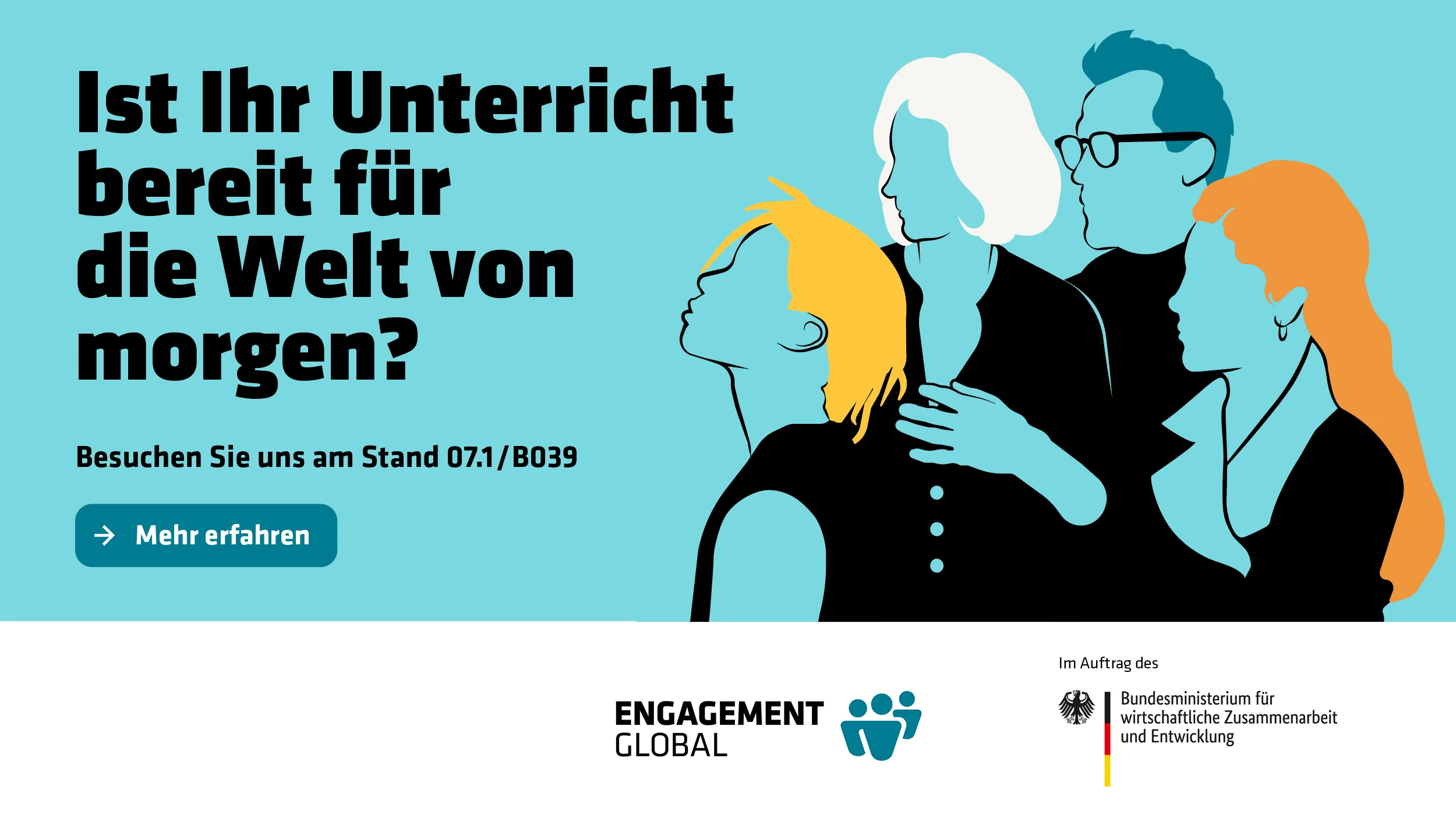 Newsletter-Banner zum didacta-Auftritt von Engagement Global