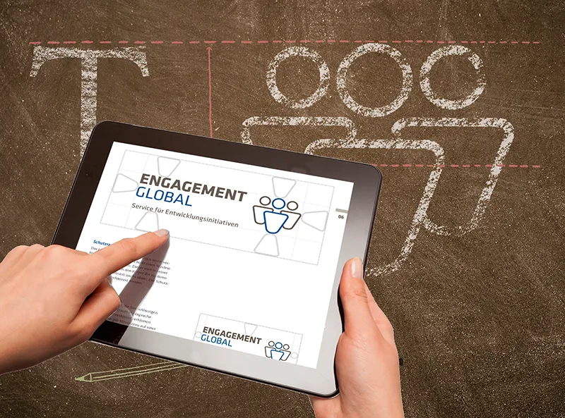 Titelmotiv des Styleguides von Engagement Global